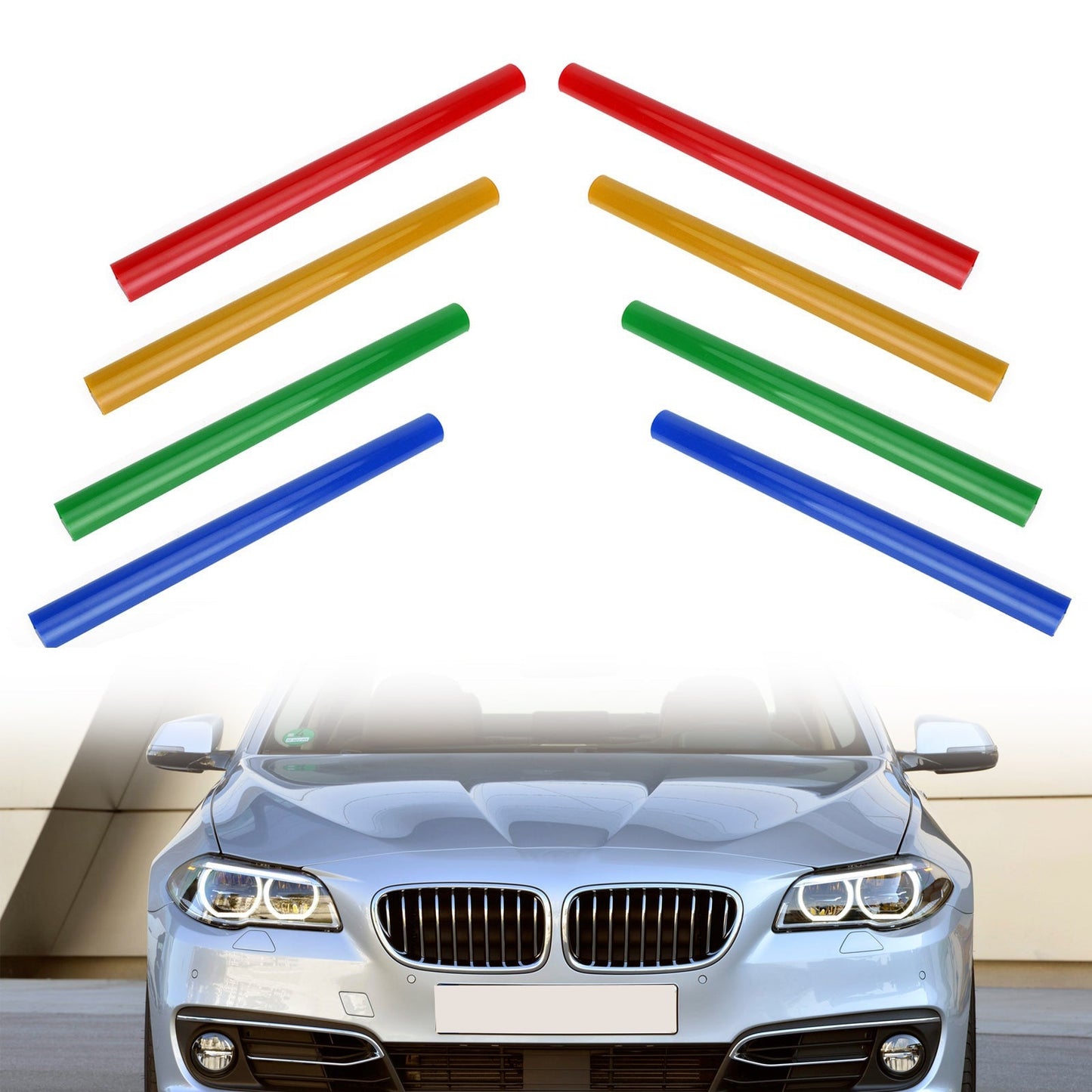 Grill Bar V Brace Wrap Blue for BMW F07 F10 F11 F18 F06 F12 10-18
