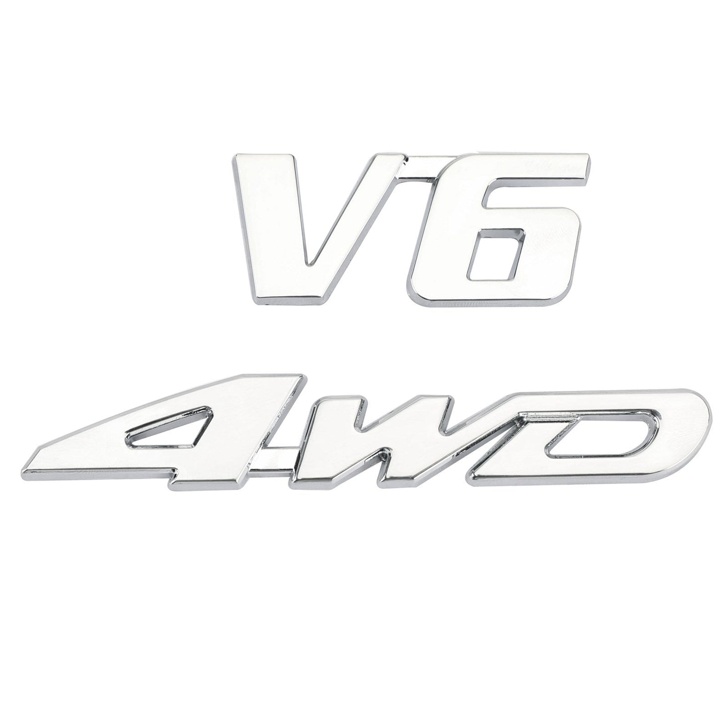 4WD Emblem Badge for SUV V6 (3D Chrome Metal)