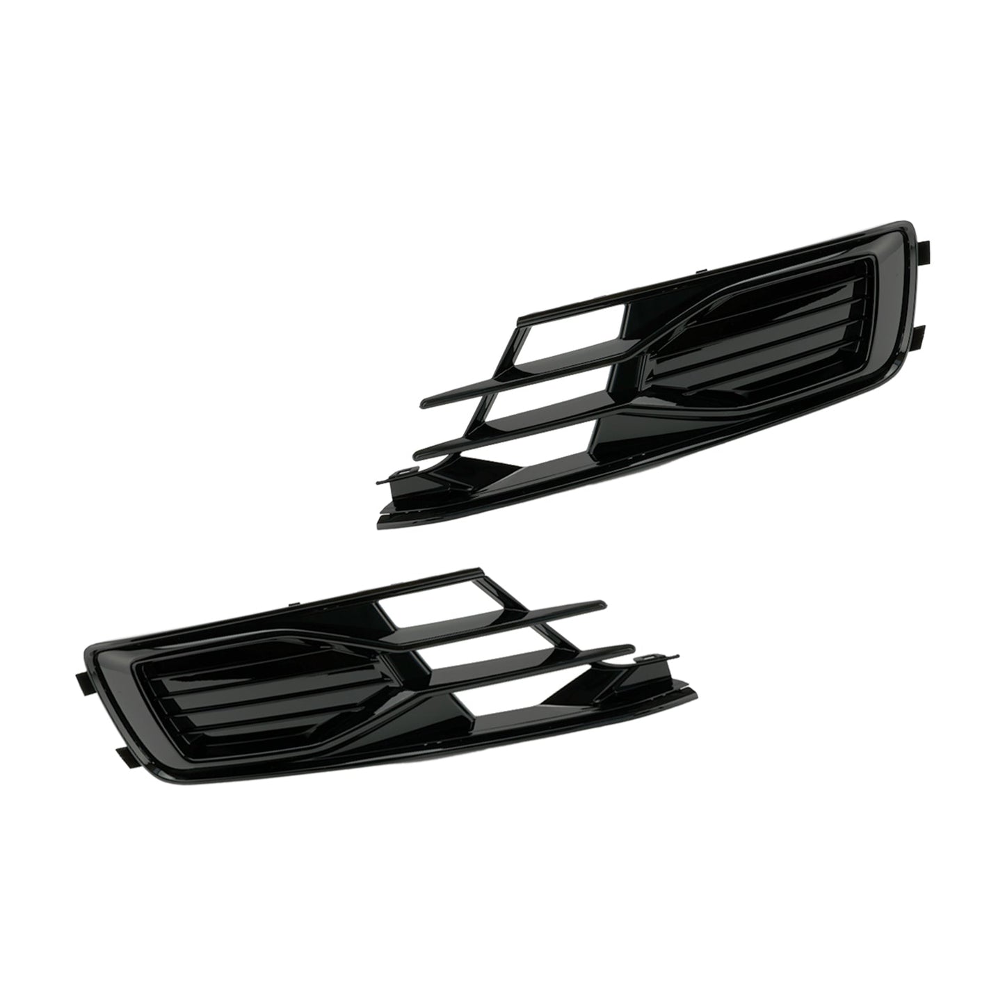 2PCS Foglight Cover Grille for Audi A6 C7 Front Bumper (2014-2018)