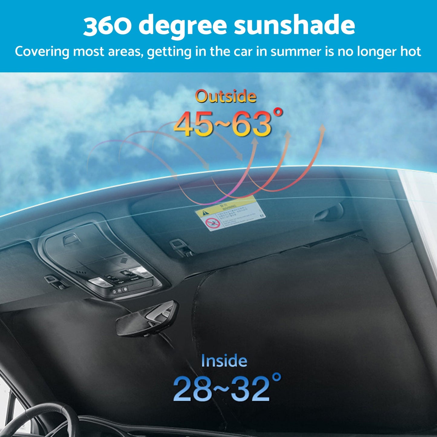 6-Layer Windscreen Sun Shade Suitable For MG MG3 2016-2024 With UV Protection-4