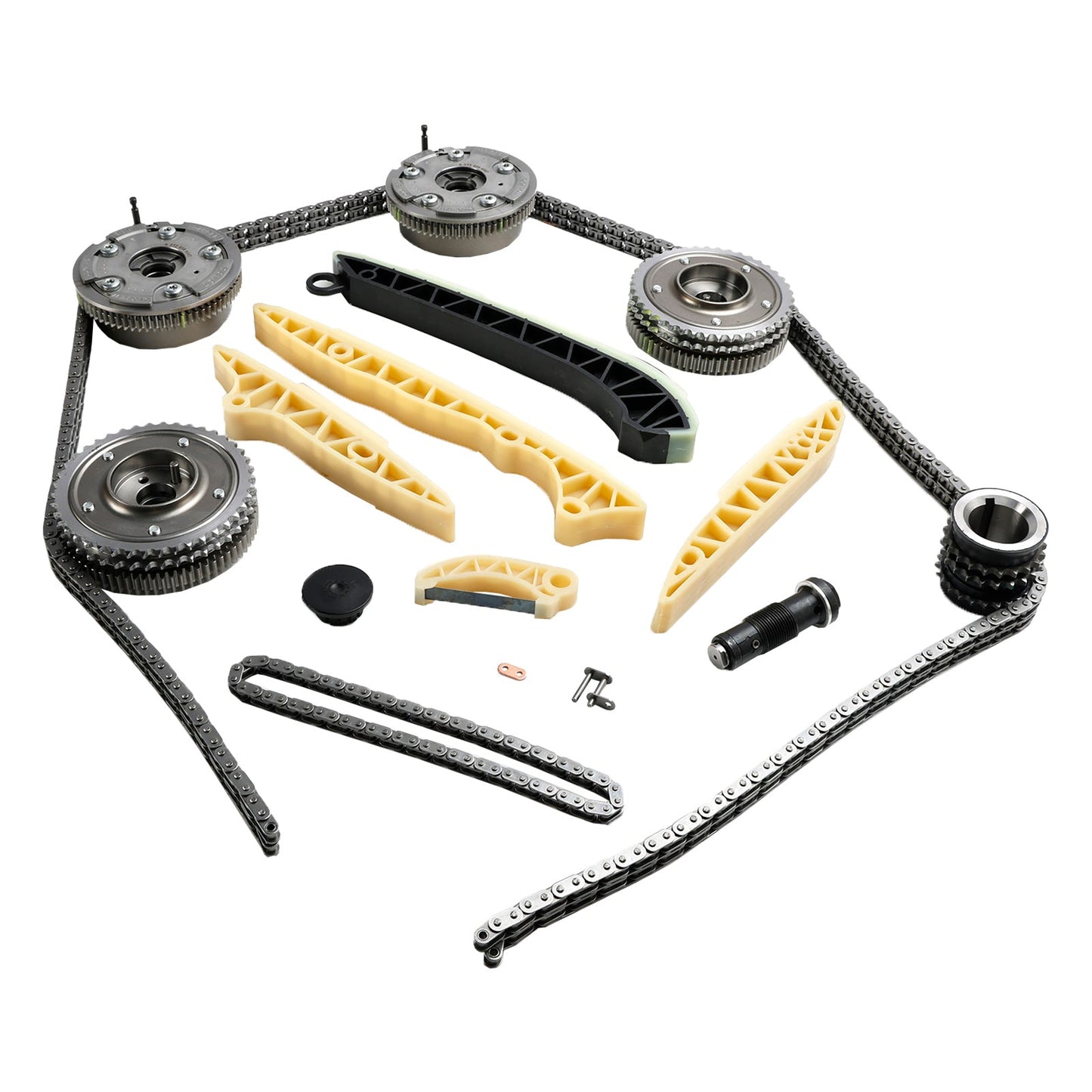 Timing Chain Kit & Camshaft Adjusters for Mercedes C300 GL550 ML550 08-12