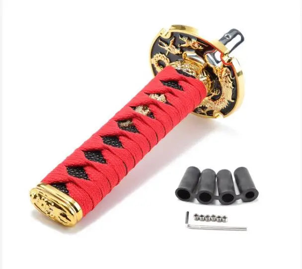 15cm Red/Black Katana Samurai Gear Knob
