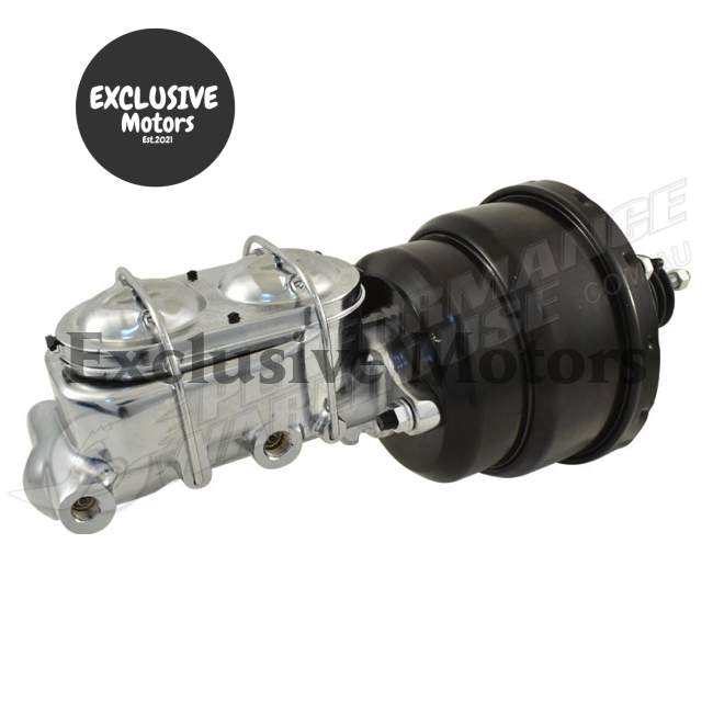 1-1/8" Chrome Master Cylinder & 7" Dual Brake Booster for GM (1964-1974)