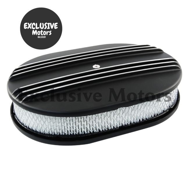 Oval Air Cleaner Kit Black Billet Aluminum for Harley Davidson (1984-2023)