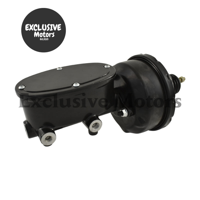 7" Black Brake Booster & Wilwood Style Master Cylinder for Universal Use (All Years)