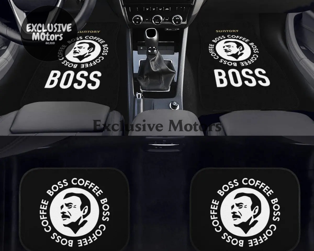 Custom Boss Coffee Black Floor Mats