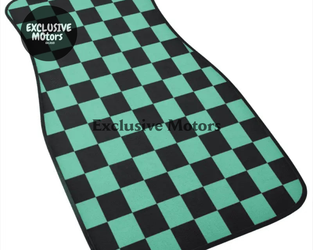 Custom Demon Slayer Tanjiro Haori Checker Floor Mats