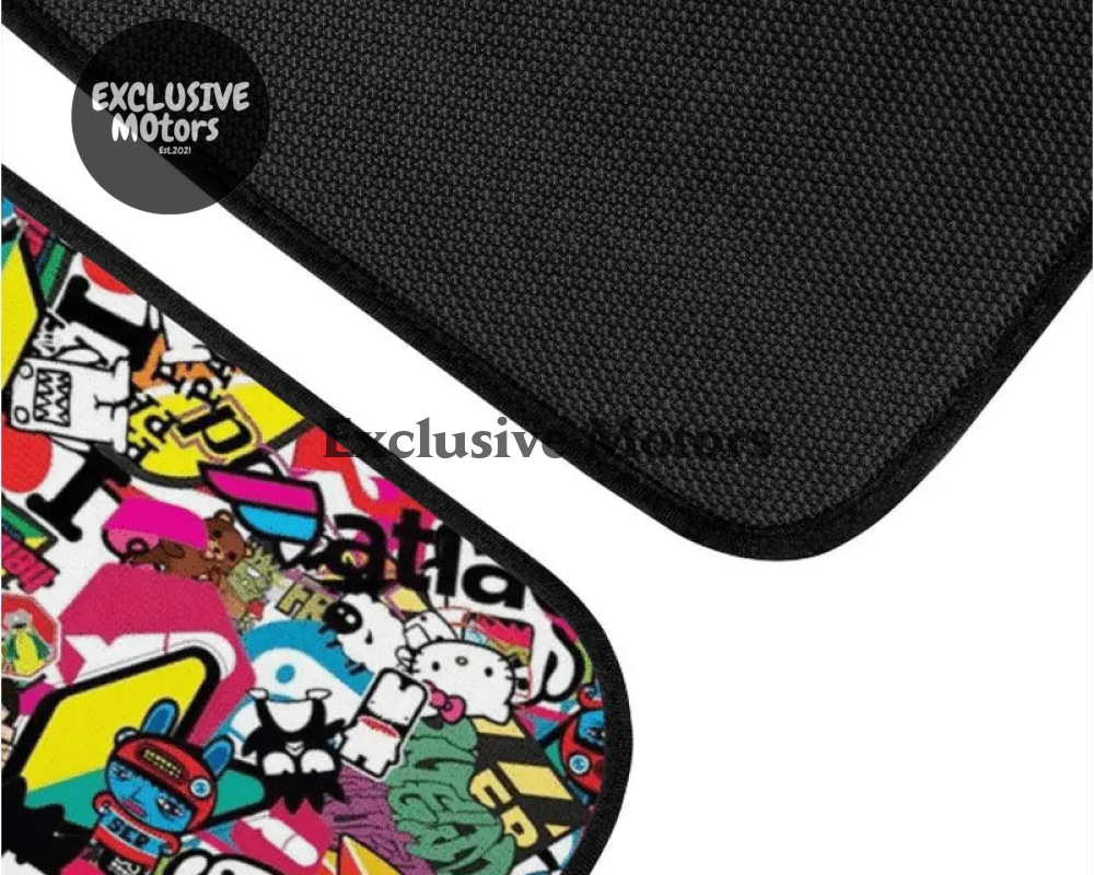 Custom JDM Sticker Bomb Floor Mats