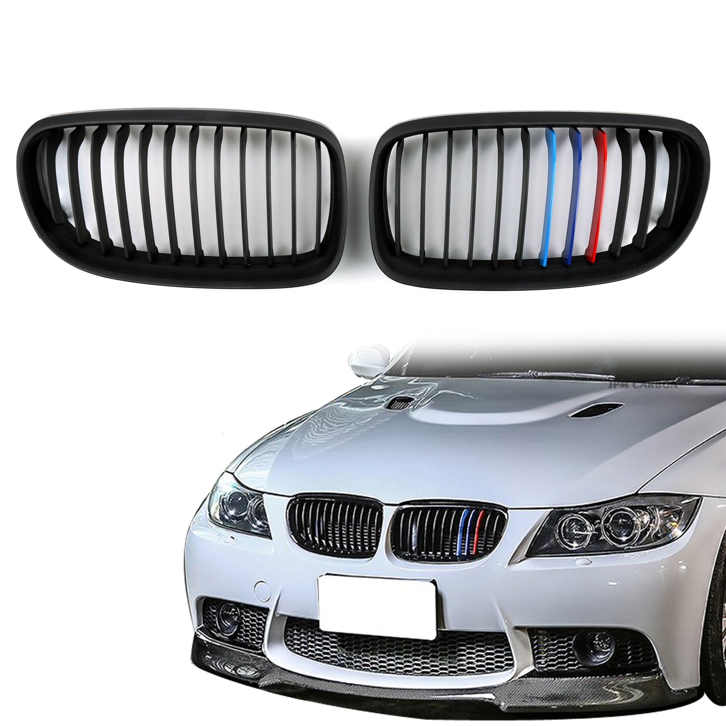 Matte Black Kidney Grille for BMW E90 E91 LCI (2009-2012)