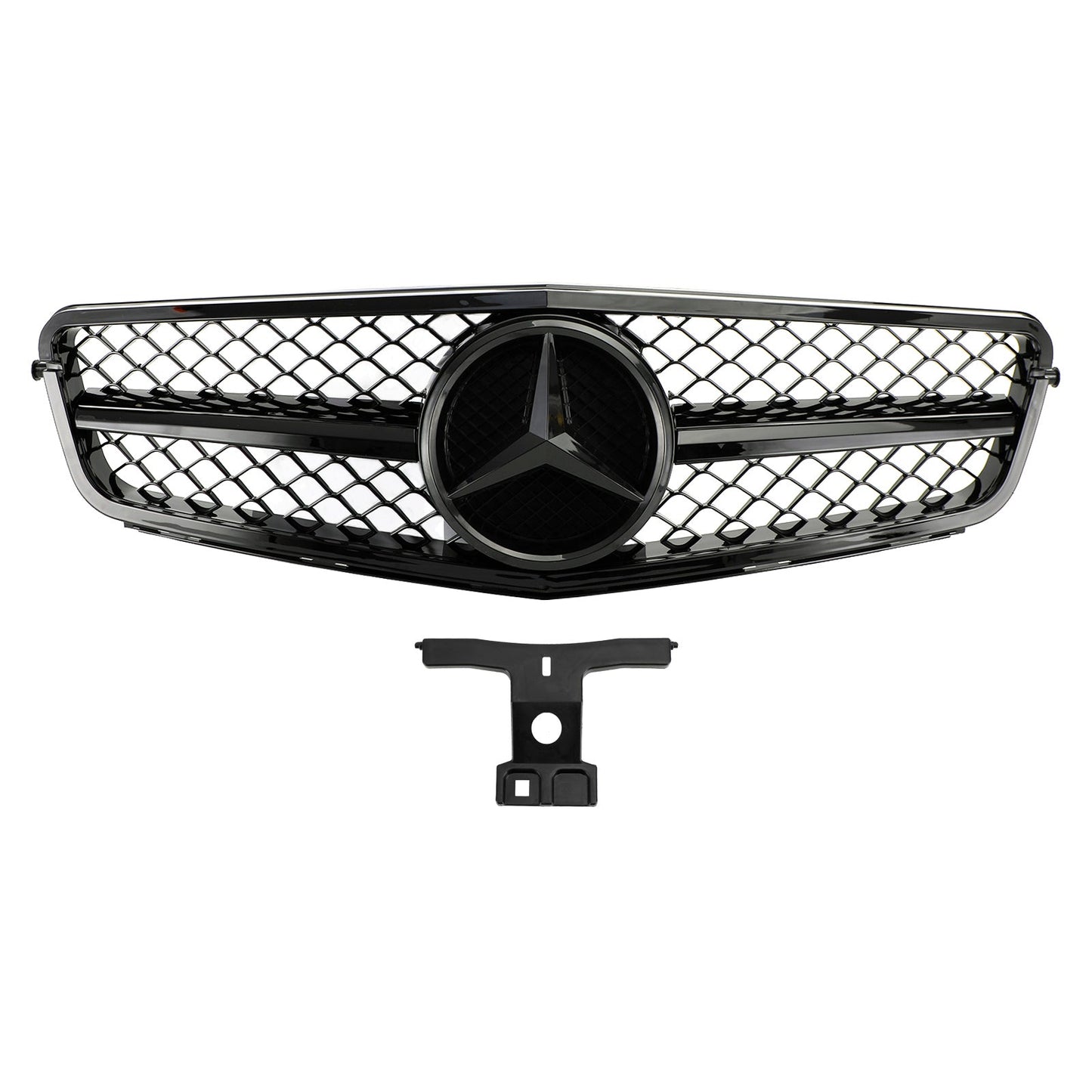 Front Bumper Grille Black for Mercedes C-Class W204 08-14