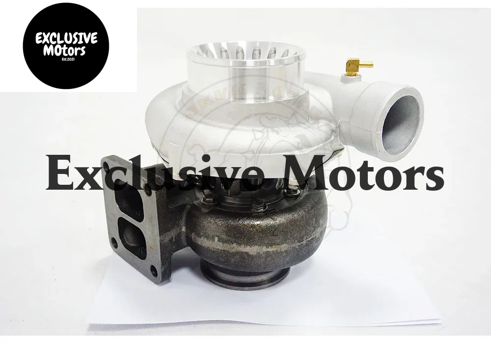 JKVK RACING GT35 T4 Flange Twin Scroll Anti-Surge Turbo Charge 3'' V-band 500+HP +Oil Fitting Drain Turbocharger