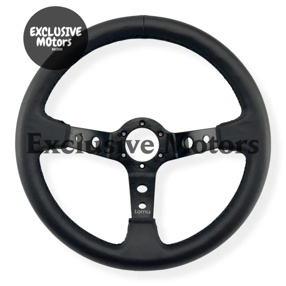 Tomu Ebisu Black Spoke with Black Leather Steering Wheel