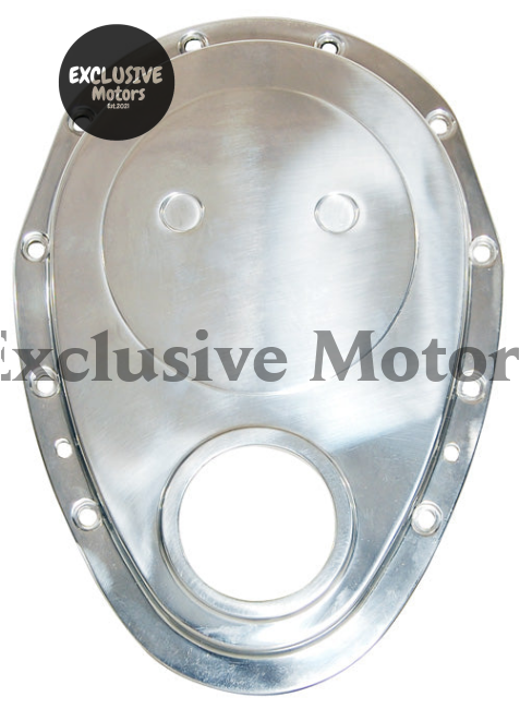 Small Block Timing Cover with Gaskets & Bolts for Chevy (1955-2003) Polished Aluminum