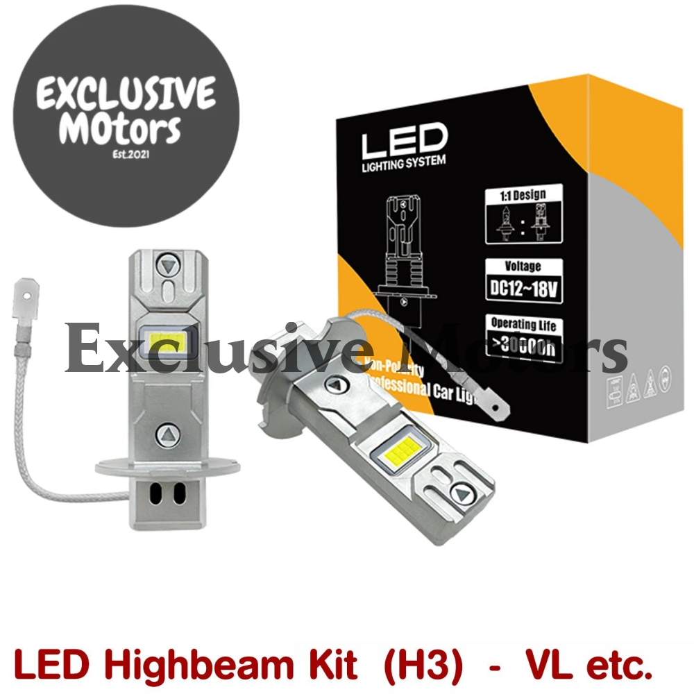 HEADLIGHT HIGH BEAM LED KIT for VL etc. (H3) - HOLDCOM AUTO PARTS