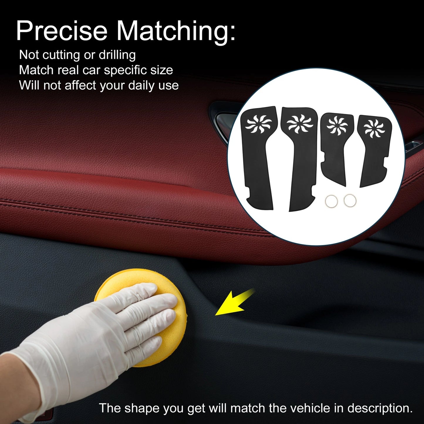 Anti Kick Pad Sticker Protector 1 Set for Toyota Land Cruiser (2008–2021)