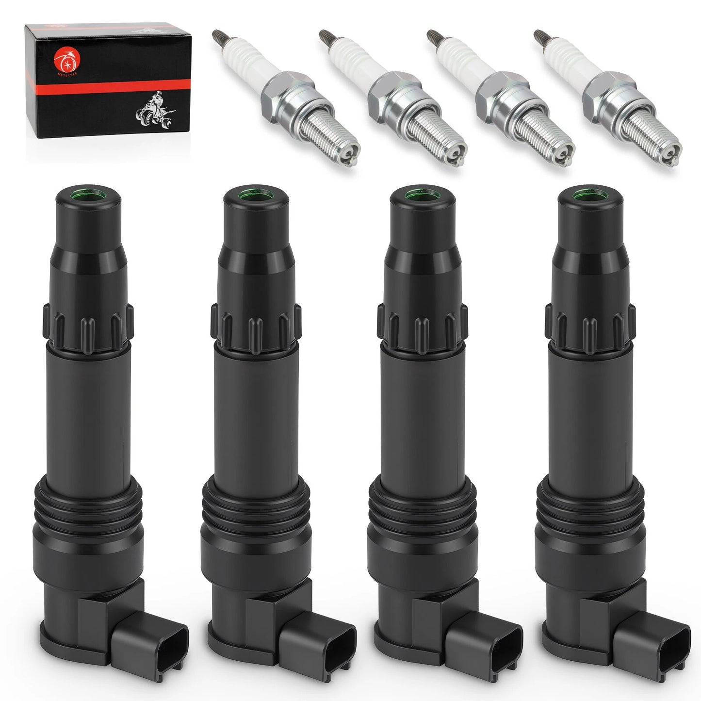 4 x Coils Iridium Spark Plugs for Suzuki Hayabusa GSX1300R (1999–2021)
