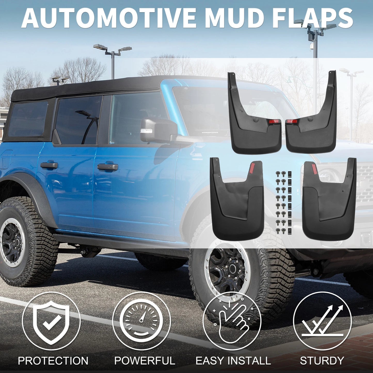 Mud Flap Splash Guard for Dodge Ram 1500 (2019-2024)