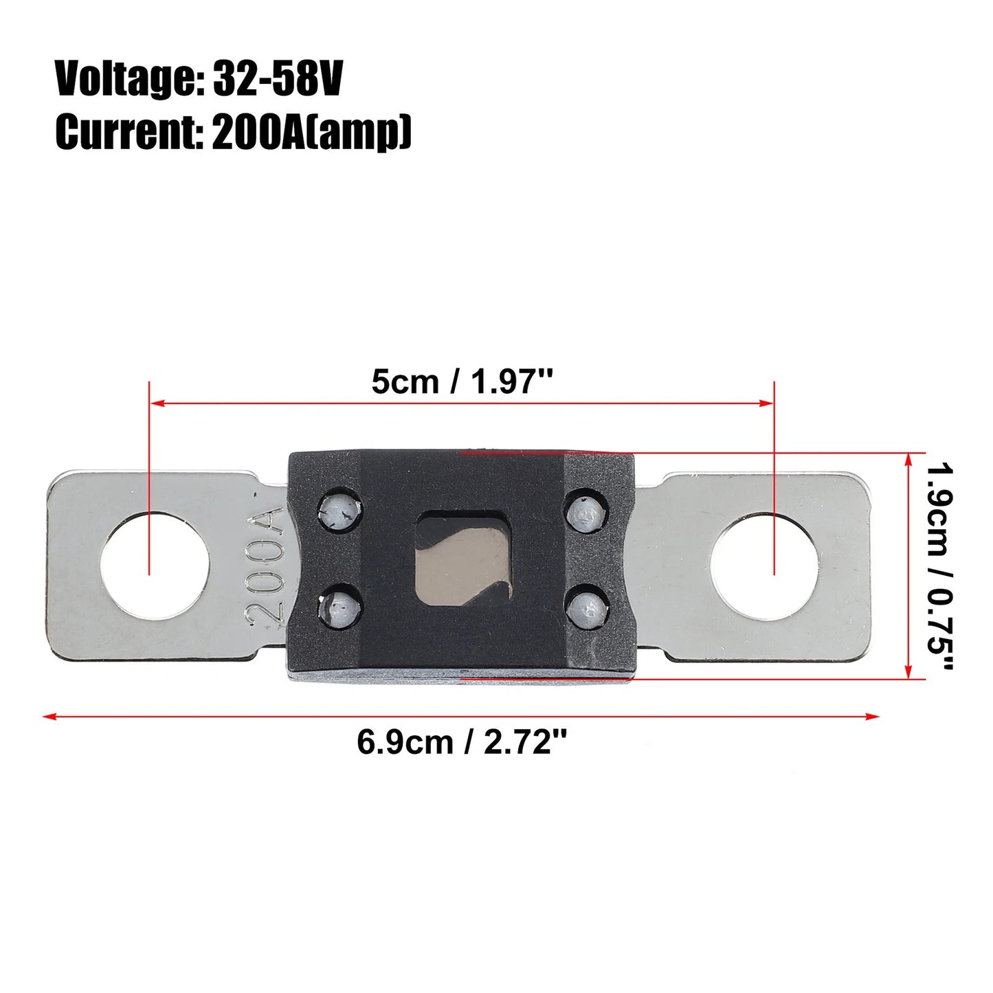 2 x 200A 32V Fuse for Automotive Truck Motorcycle Boat Audio CDs Fuses Holder