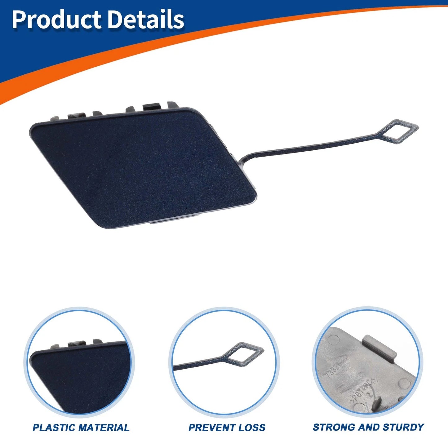 Front Right Tow Hook Cover for BMW 3 Series (2012-2019) - Deep Sea Blue