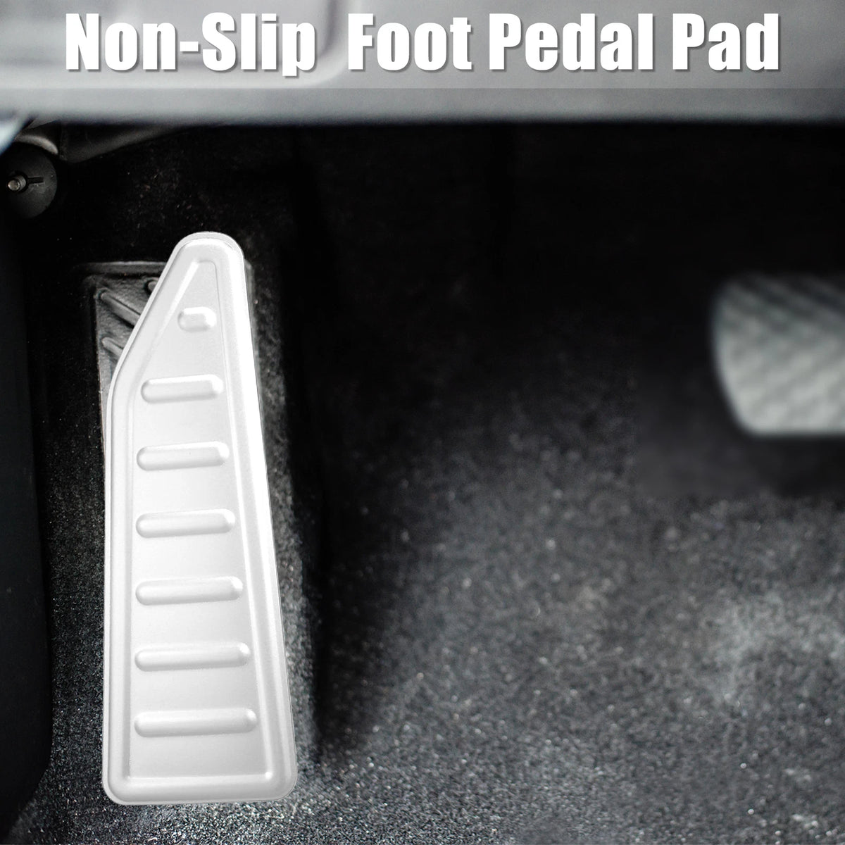 Foot Rest Pedal Pad Cover for Jeep Renegade (2015-2020) Silver Tone