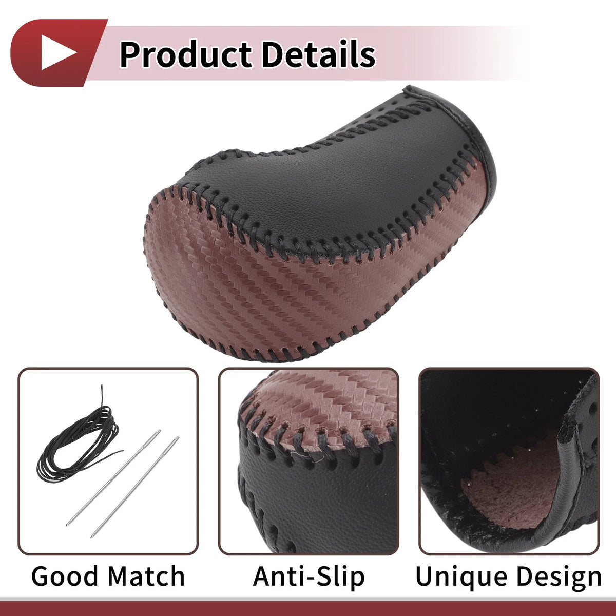 Car Gear Shift Knob Cover for Mazda CX-5 (2013-2014) Brown Faux Leather