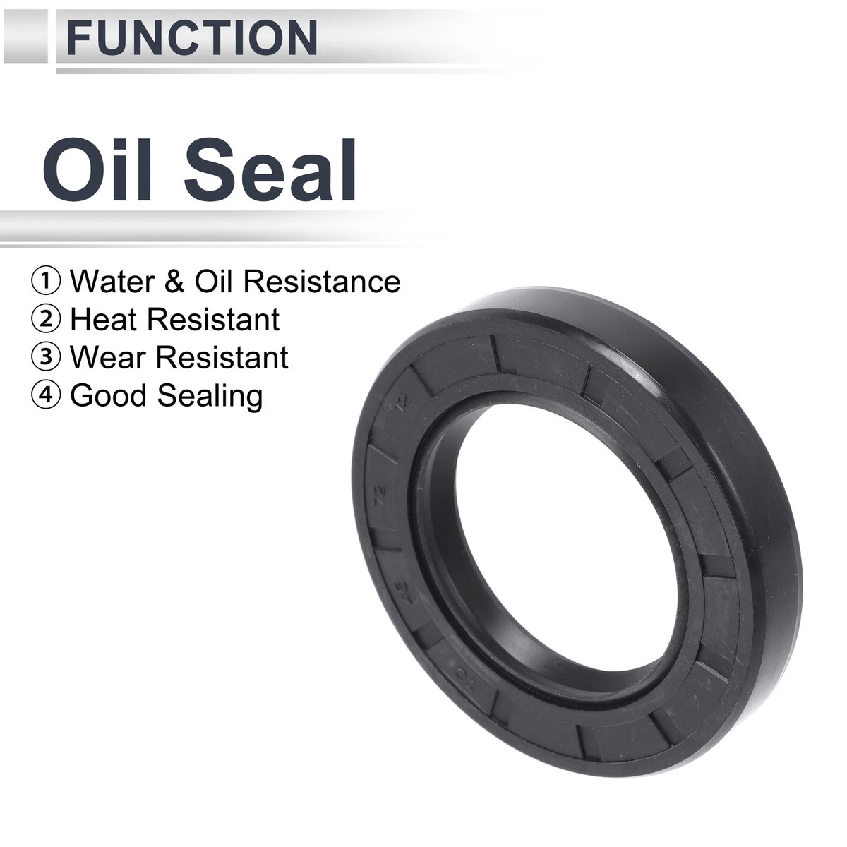 Oil Seal 45x72x12mm 5 Pcs NBR Black for Vehicle