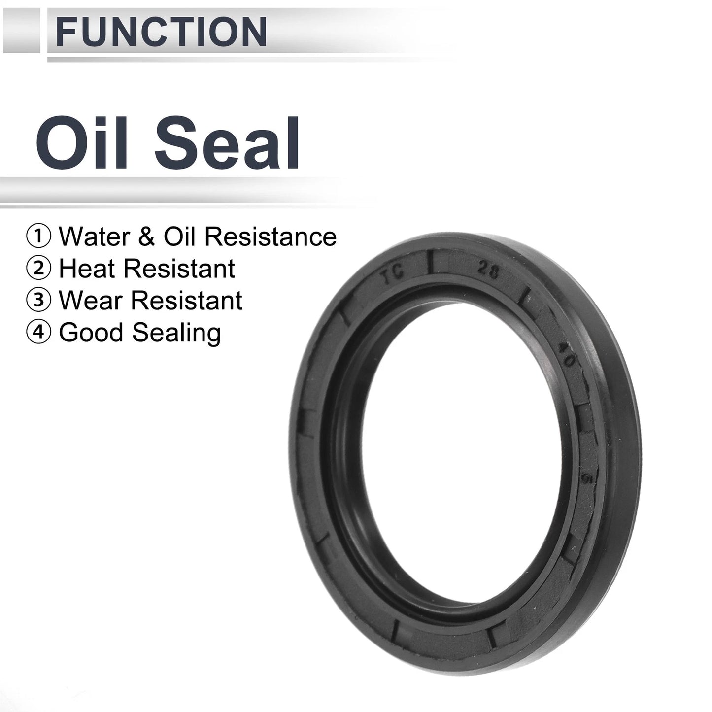 Oil Seal 28x40x5mm Rotary Shaft Seal Nitrile Rubber 5 Pcs for Car