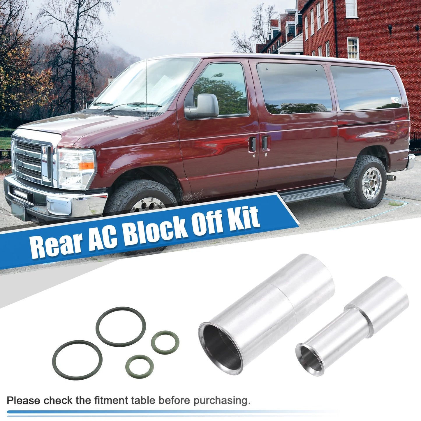 Rear AC Block Off Kit for Ford E Series Econoline Van (1992-2017)