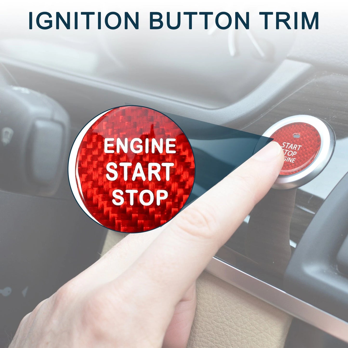 Red Engine Start Stop Button Cover for Lexus GS (2013-2020)