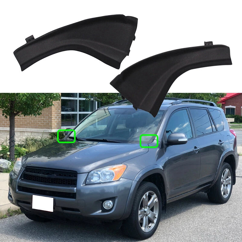 2 x Front Wiper Side Cowl Extension Covers for Toyota RAV4 (2006-2012)