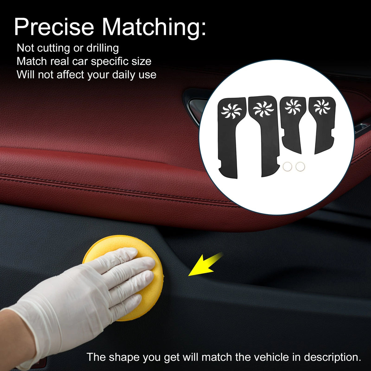 Car Door Anti Kick Pad Protector for Toyota Land Cruiser (2010-2012)