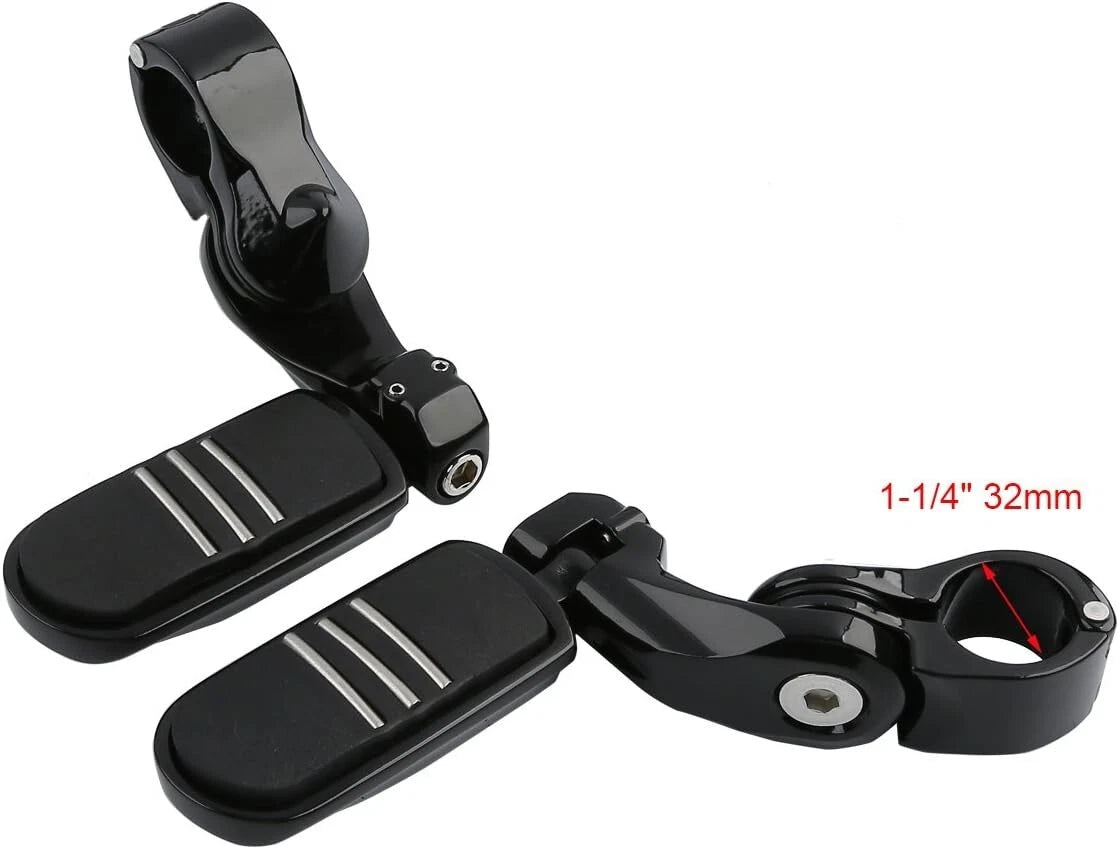 1-1/4" Motorcycle Short Angled Highway Engine Guard Foot Pegs for Harley