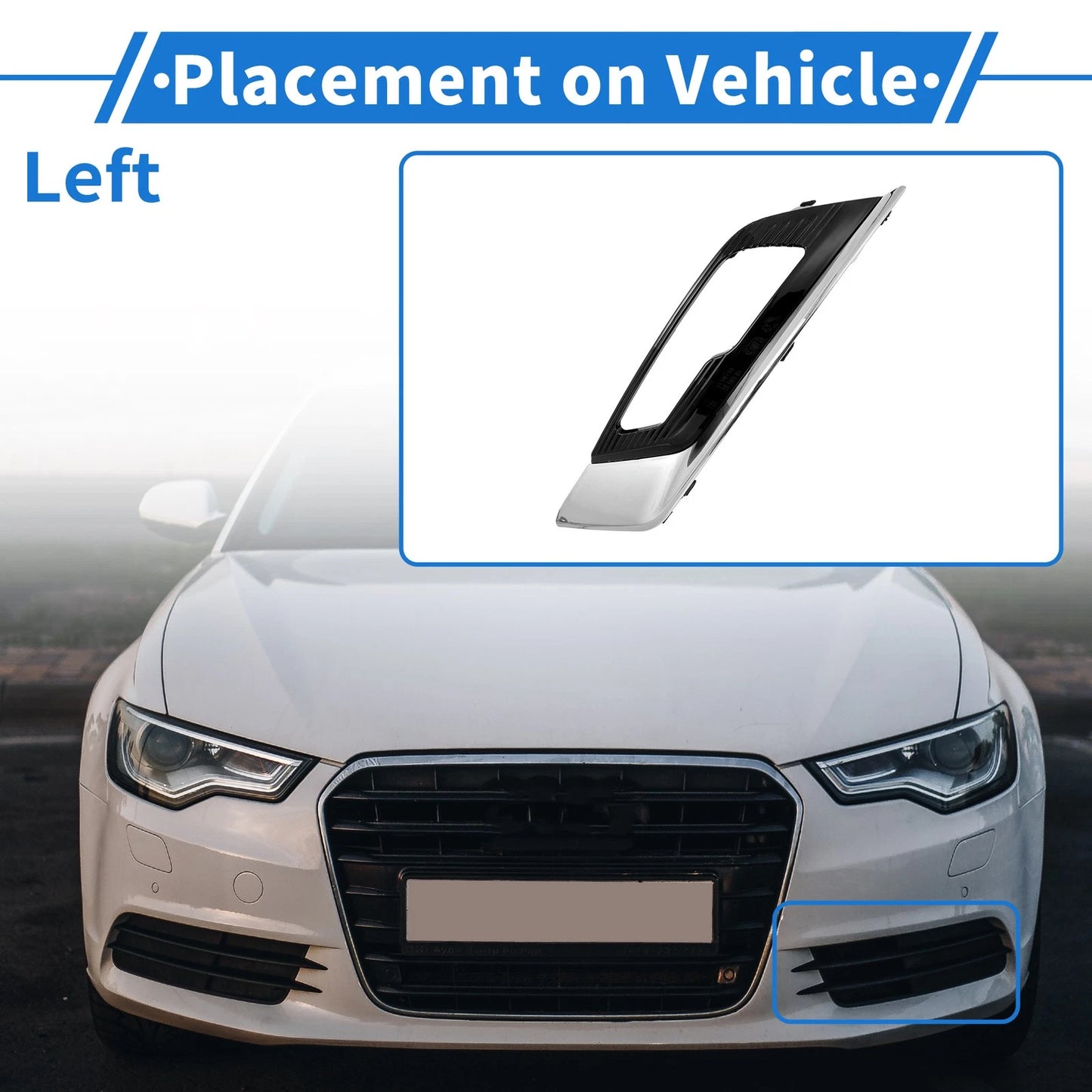 Front Left Fog Light Grill for Ford Fusion (2017-2018) - 1 x Pcs