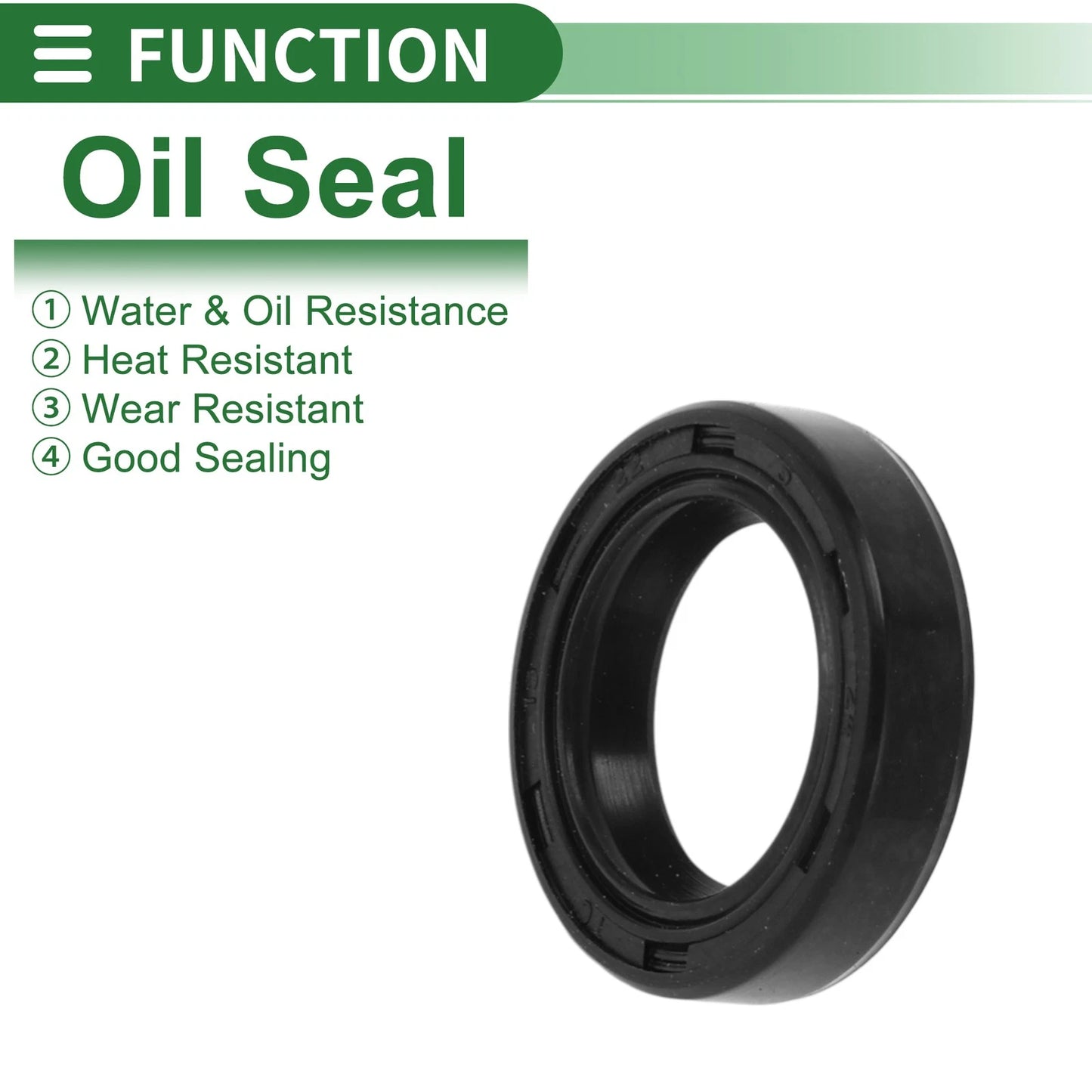 Oil Seal 15x22x5mm Seal Ring Rotary Shaft NBR Rubber High Pressure Black for Make Model