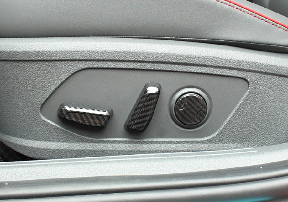 Carbon Fiber Seat Adjustment Button Lid Cover for Hyundai Sonata (2020-2023)