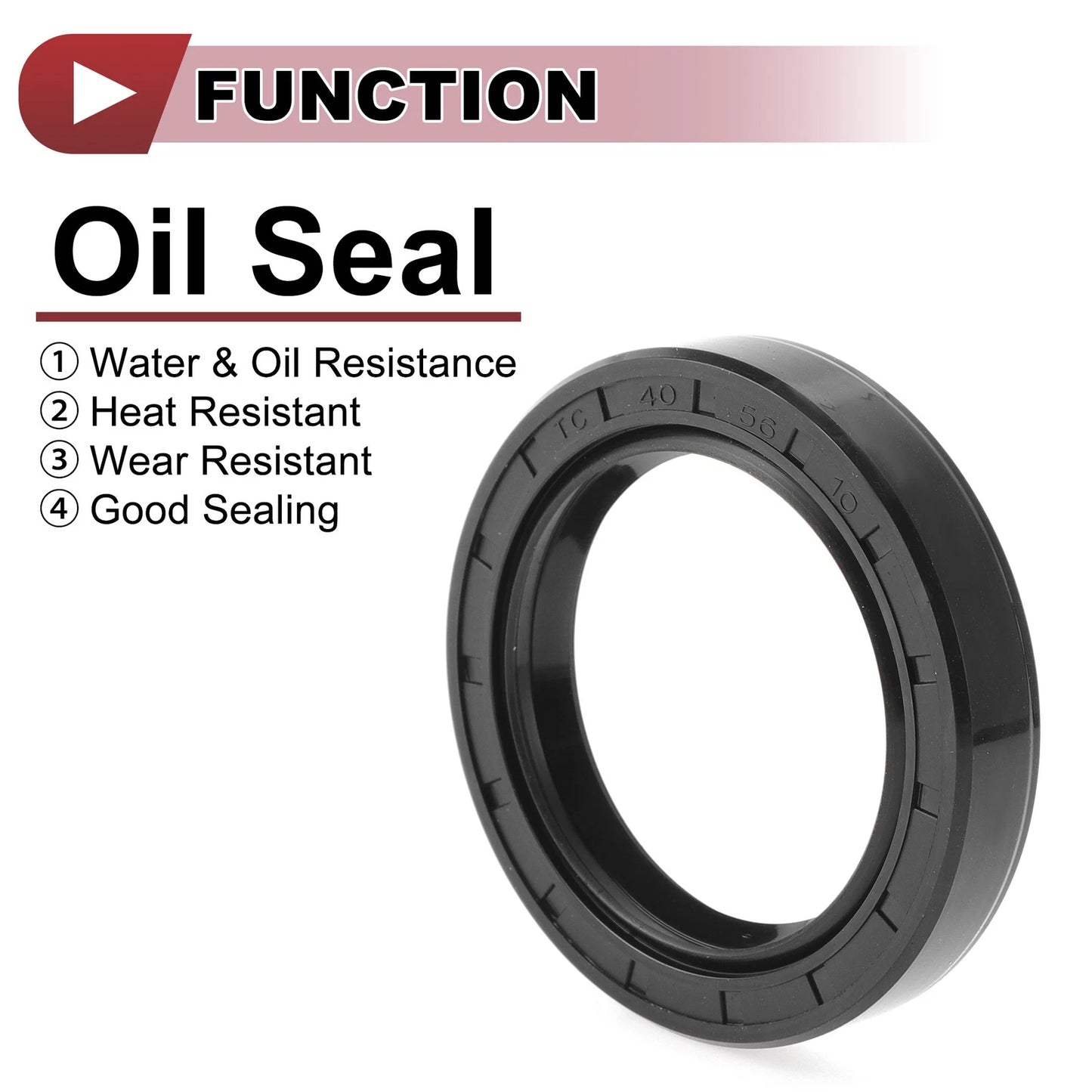 Oil Seal / 40x56x10mm / Rotary Shaft Seal Nitrile 70 Durometer Rubber 5 Pcs for Make Model