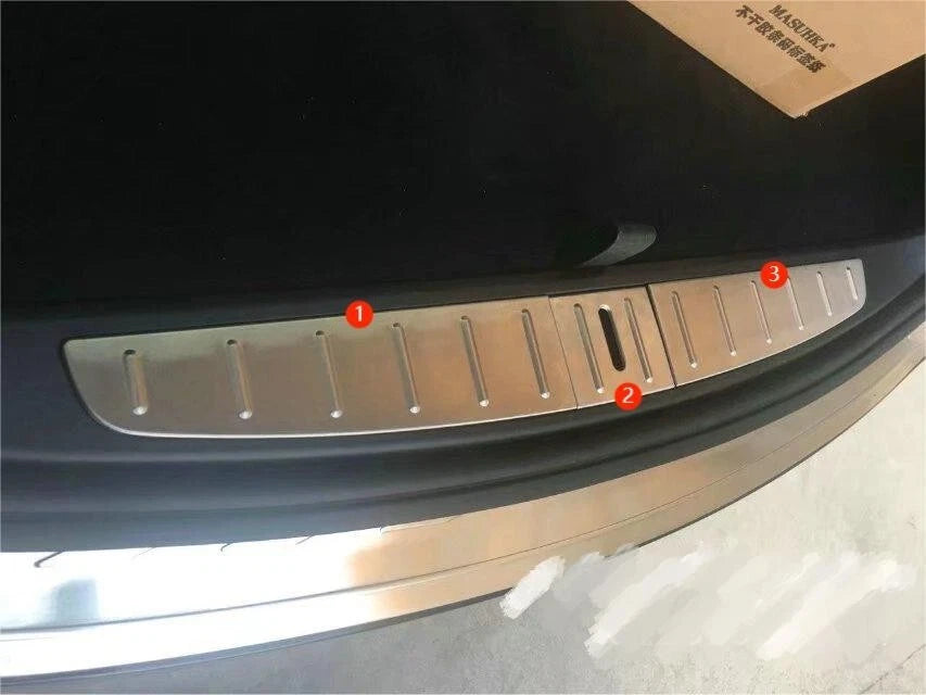 Stainless Steel Rear Inner Guard Bumper Cover Trim for Tesla Model X (2017-2023)