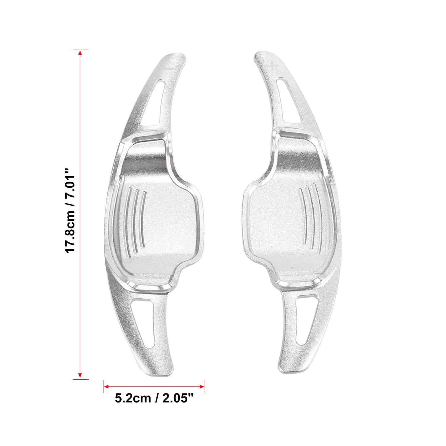 Pair Silver Tone Steering Wheel Shift Paddle for Cadillac XT5/Buick Regal