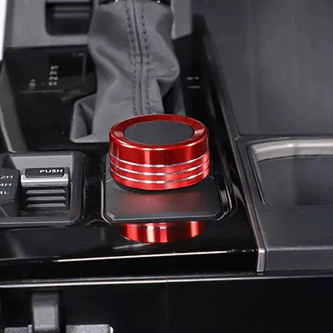 Red Alloy Driving Mode Switch Button Cover for Toyota Tundra (2022-2024)