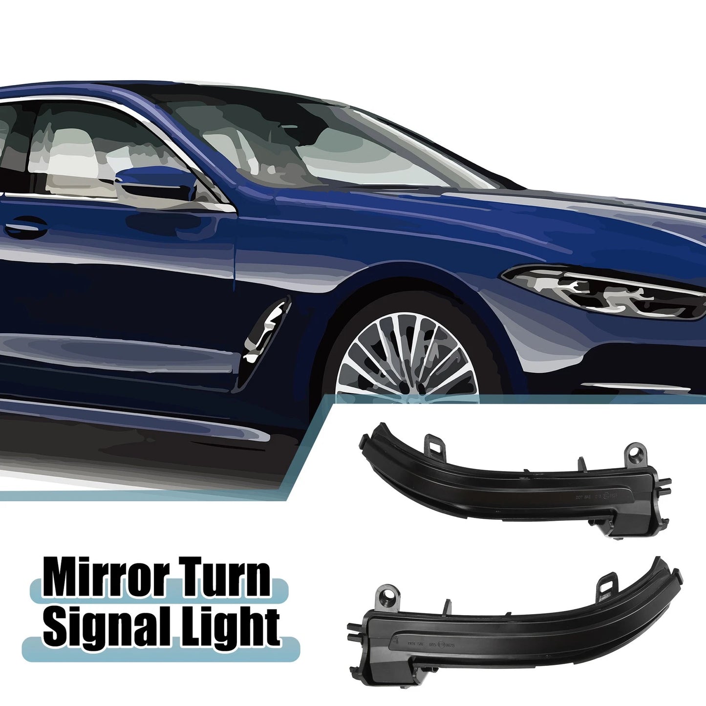 Mirror Turn Signal Light 63137280771 for BMW 1 Series F20 (2012-2019) 1 Pair