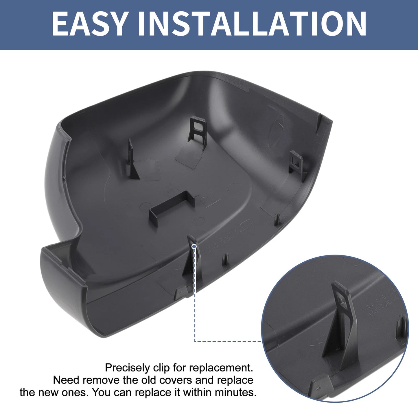 Driver Side Mirror Cover Cap Gray for FIAT TALENTO (2016-2020)