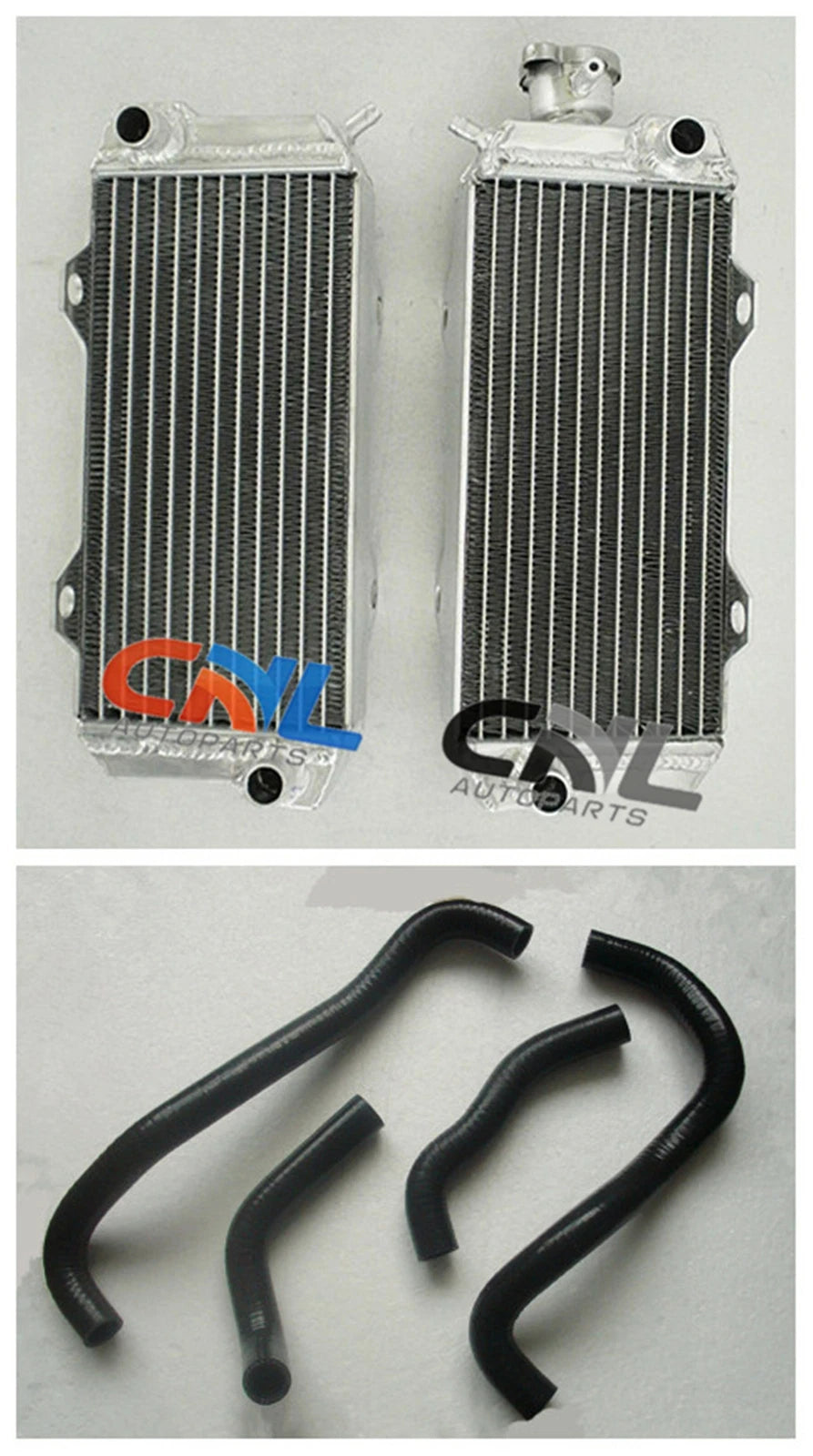L&R Aluminum Radiator + BLACK Hose for Honda ATC250R (1985-1986)