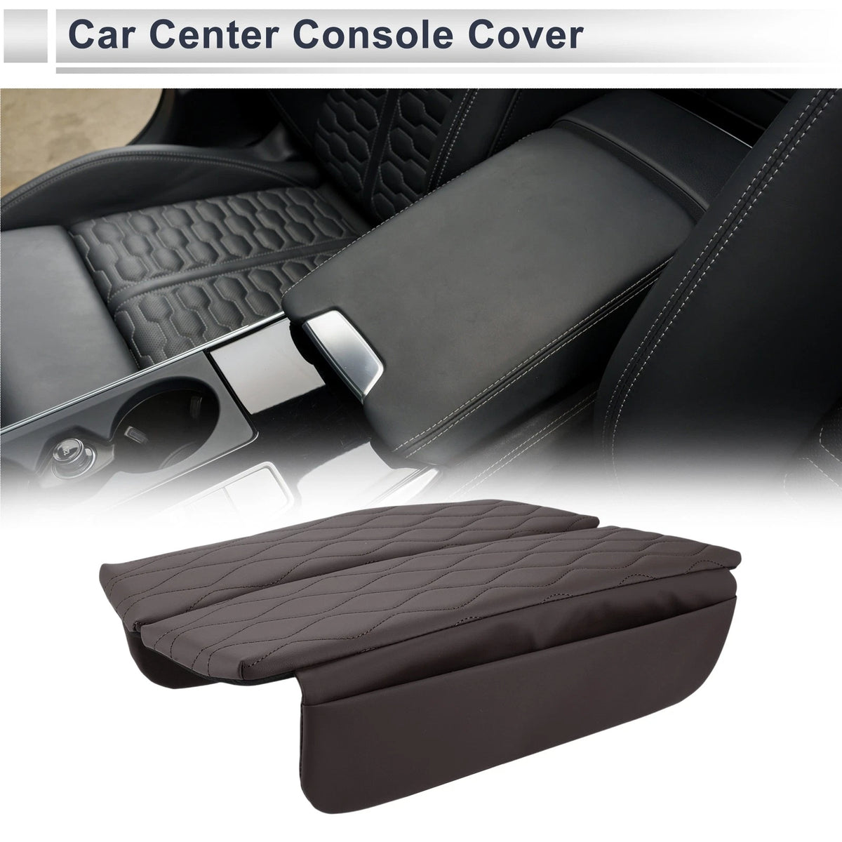 Car Center Console Cover for BMW 5 Series G30 (2019-2023) - Dark Brown