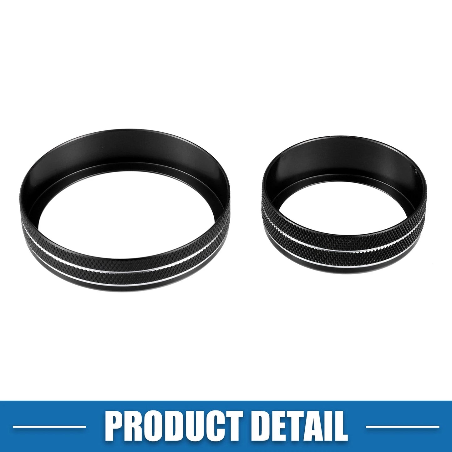 3 x Console AC 4WD Mode Switch Knob Rings for Nissan Rogue (2021-2022) Black