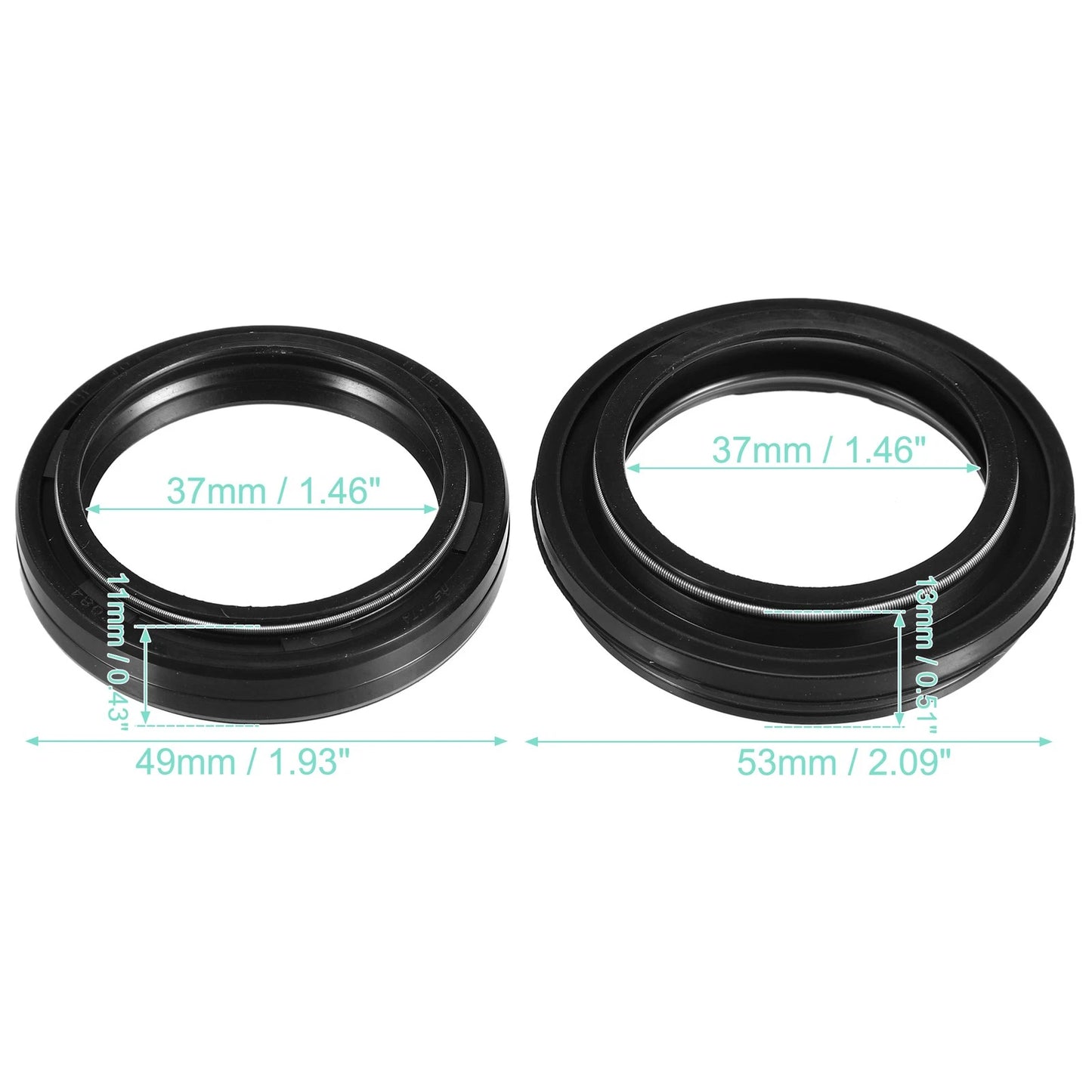 37mmx11mm Front Fork Oil Seal Dust Seal Set for Honda VFR400 (1990–1997)