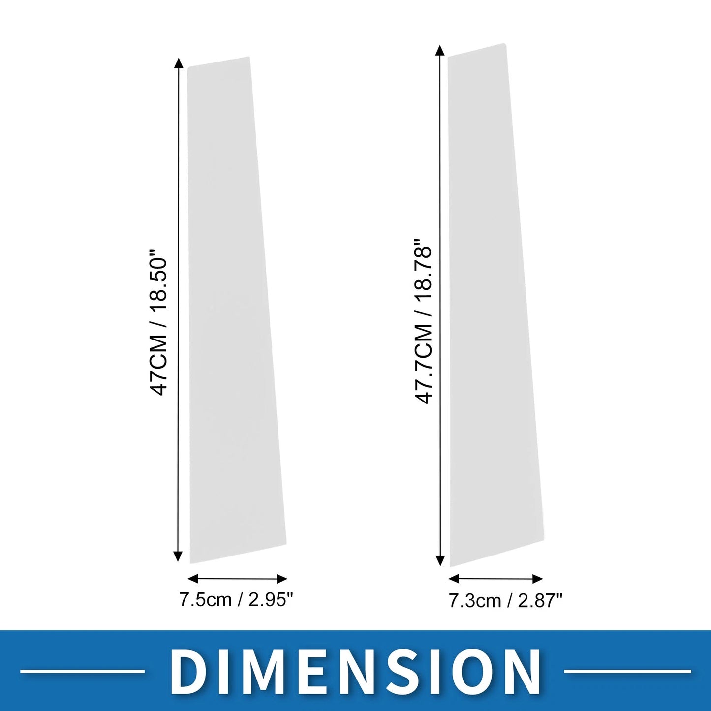 Door Pillar Window Trim / 4 x / Silver Tone for Toyota Highlander (2008–2013)