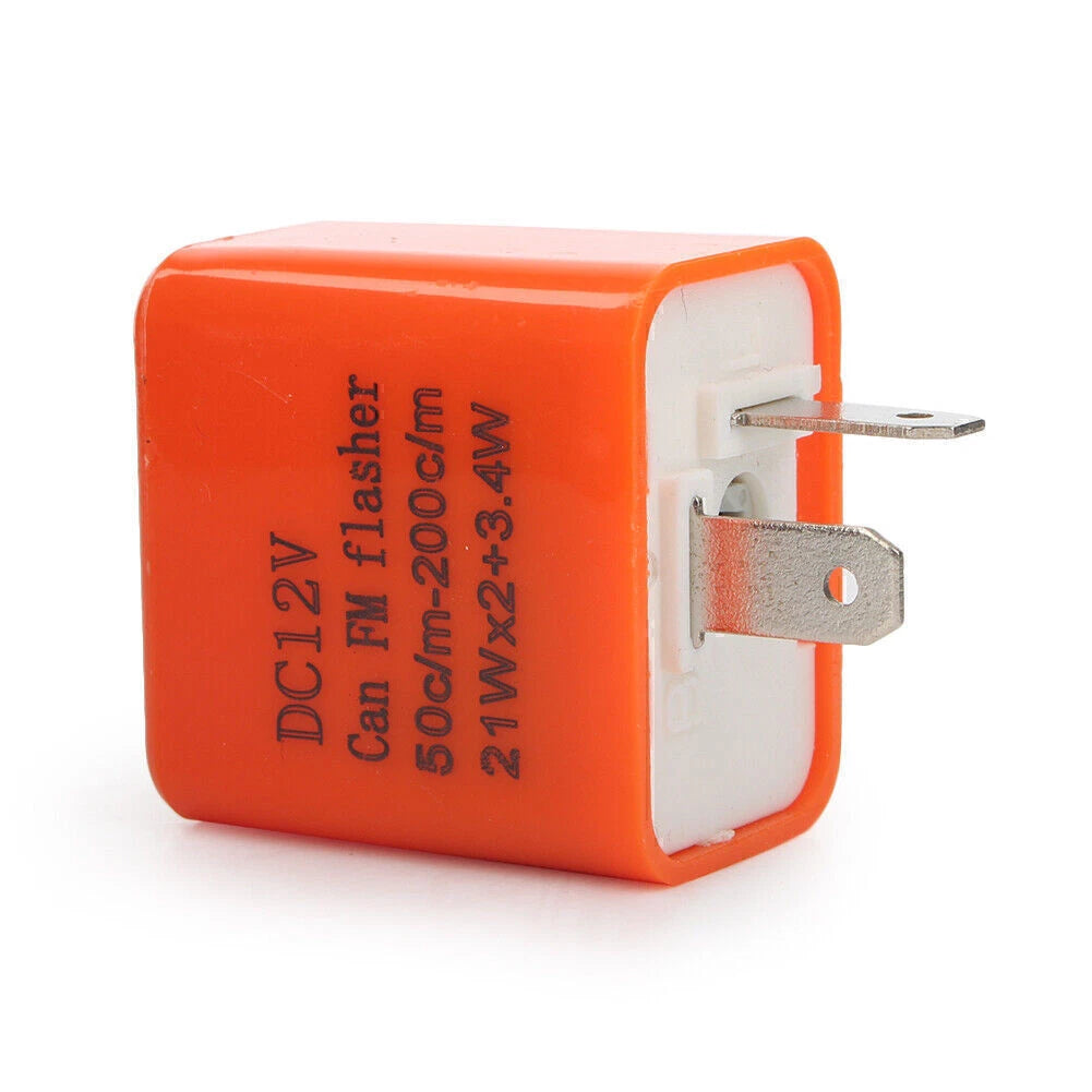 2 x 2-Pin Adjustable LED Flasher Relay for Turn Signal Blinker Light