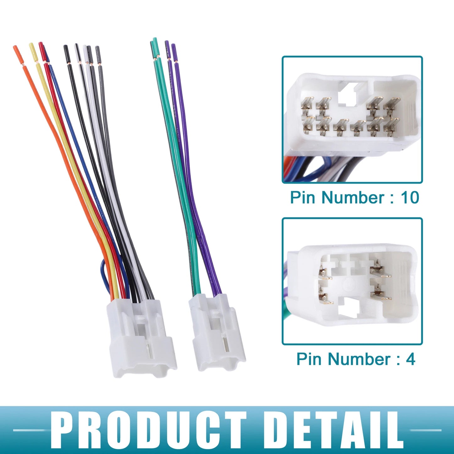 14 Pin Stereo CD Player Radio Wiring Harness for Toyota (1987-2023)