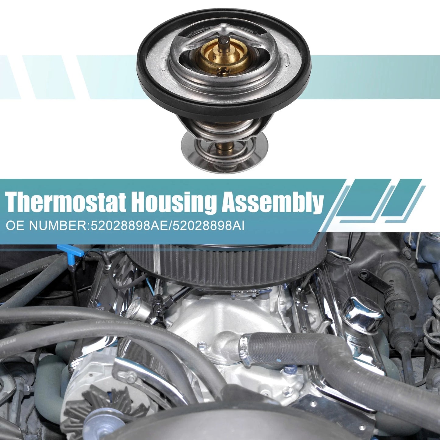 Coolant Thermostat Housing Assembly for Dodge Ram 3500