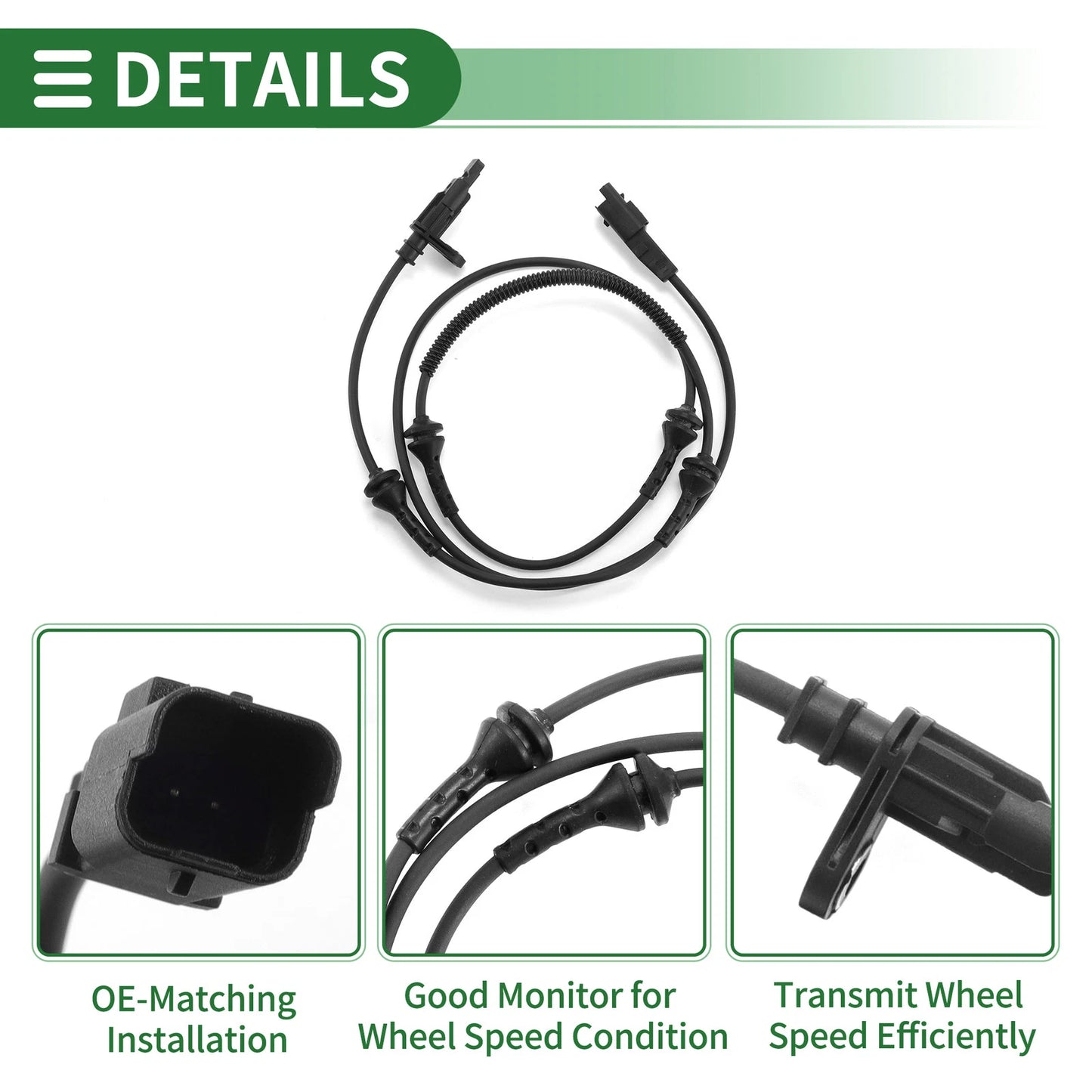ABS Wheel Speed Sensor for PEUGEOT 407 (2004-2010)